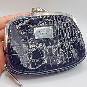 Black Croc-Embossed Women's Bag